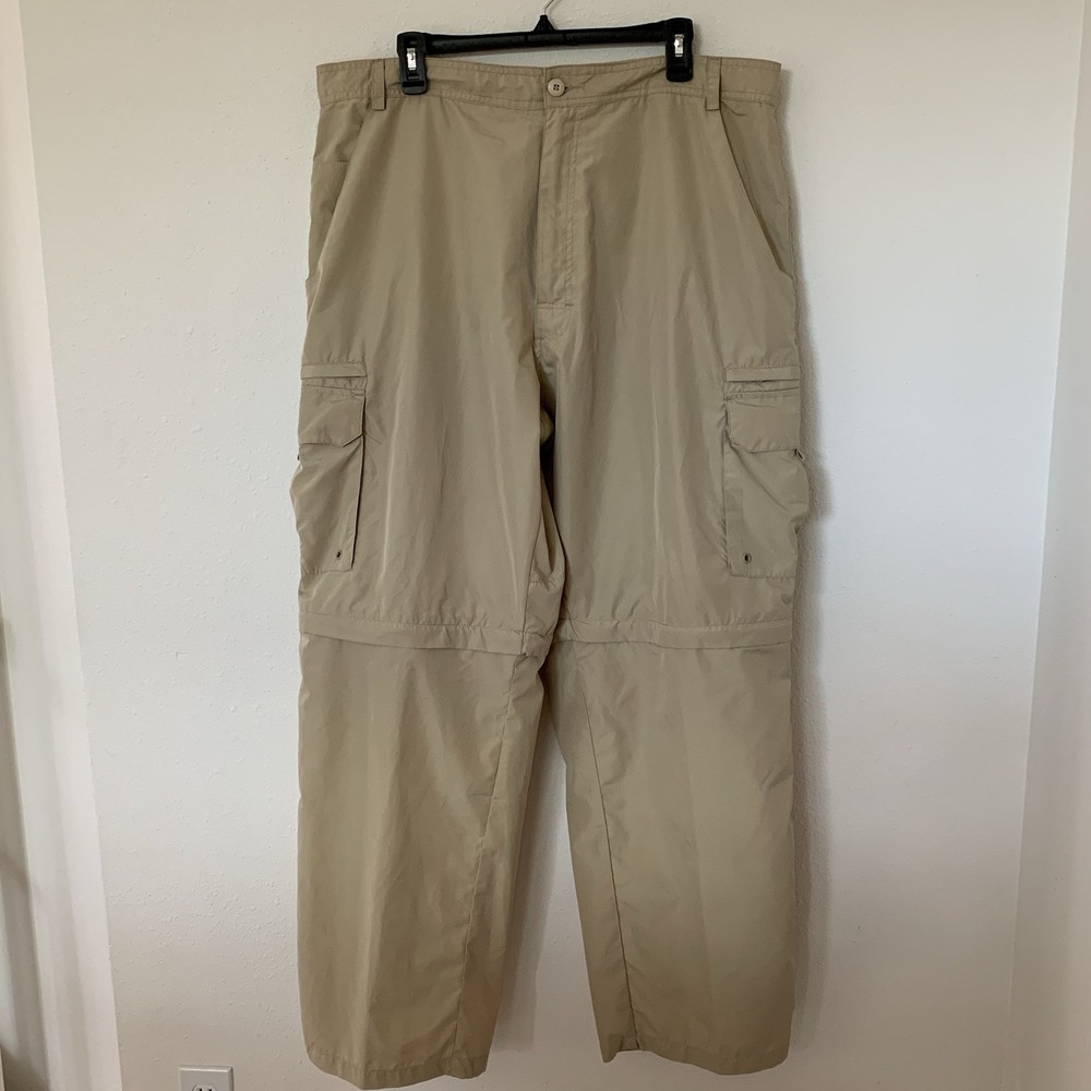 Burnside Men's Convertible Length Cargo Utility Outdoor Pants Hiking Fishing 38